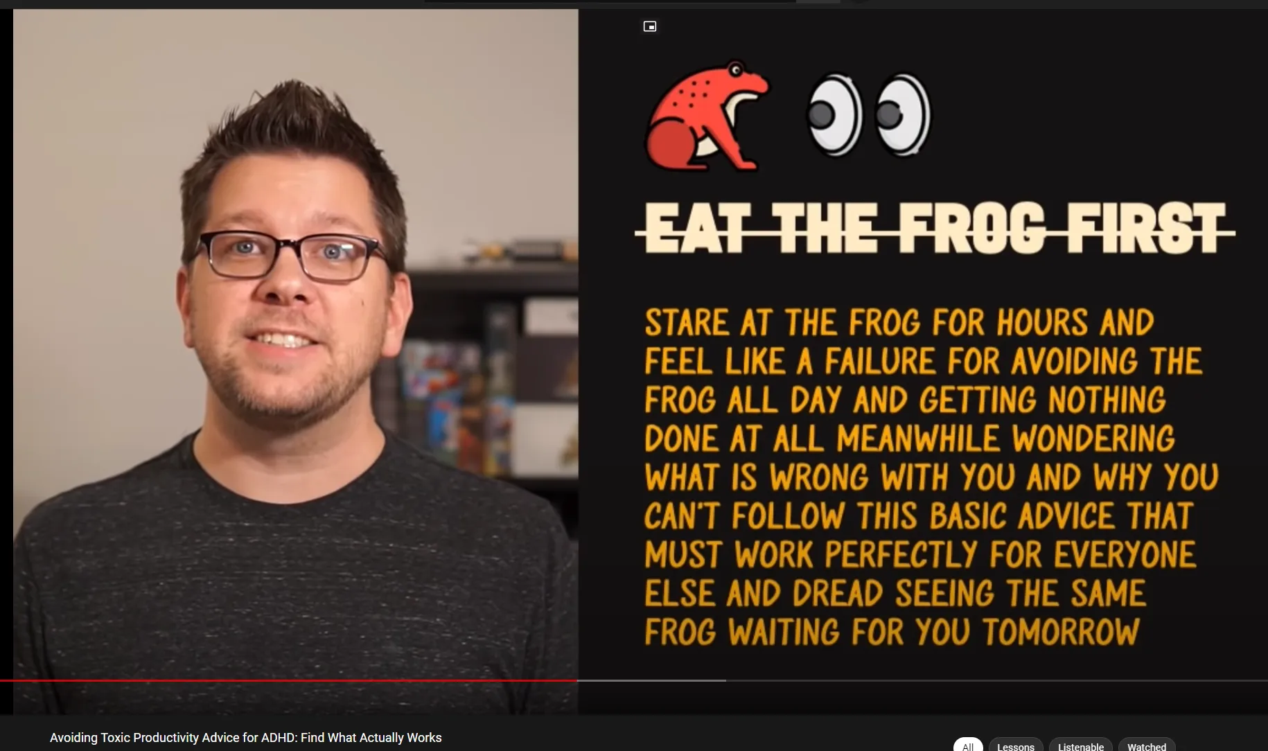 I feel seen. freeze frame showing text quoted below