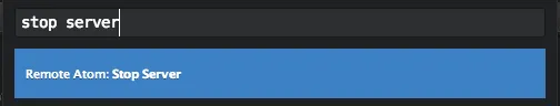 Stop Server from the Command Palette