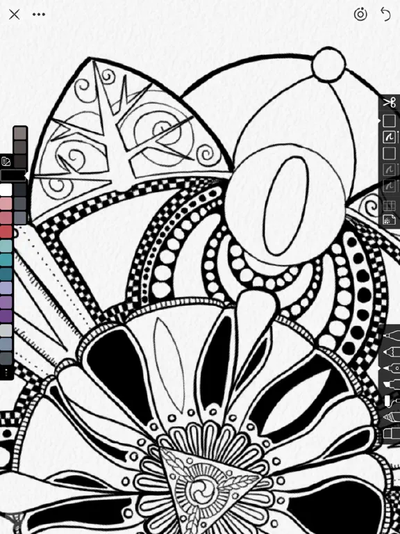 Screenshot of drawing in Linea iPad app