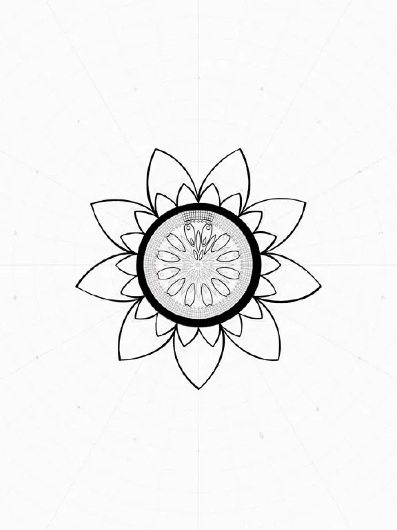 In progress mandala style drawing