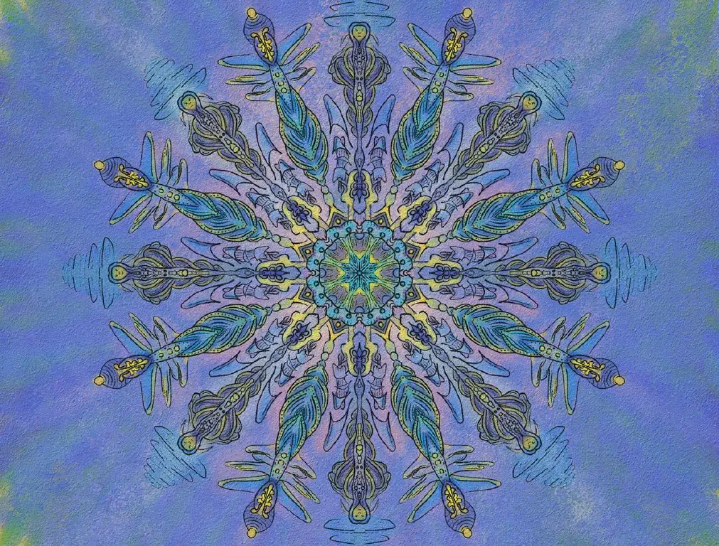 Colorful radial symmetry drawing