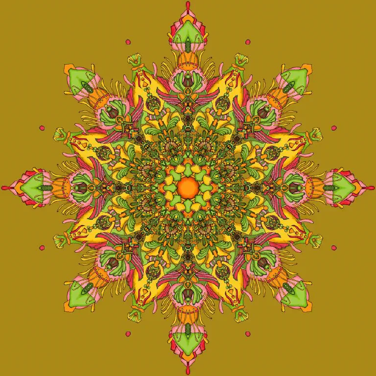 Colored and shaded radial symmetry image