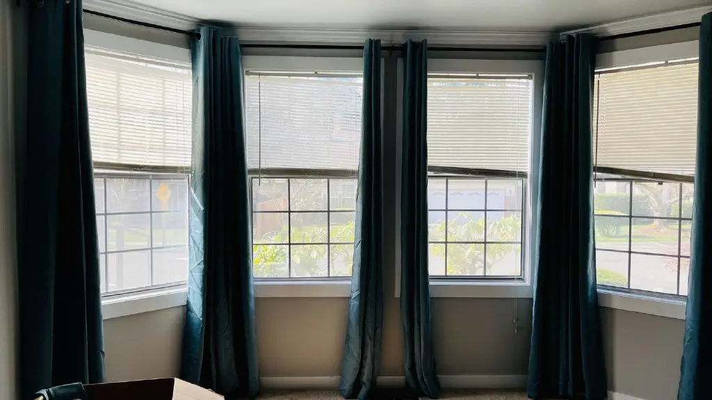 Living room alcove  with curtains pulled open