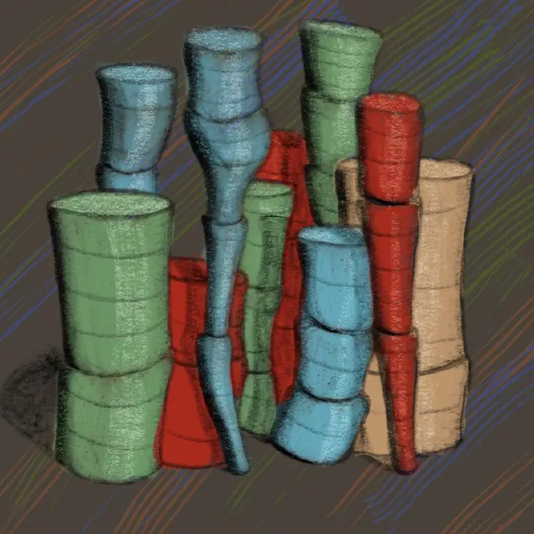 Finished color drawing