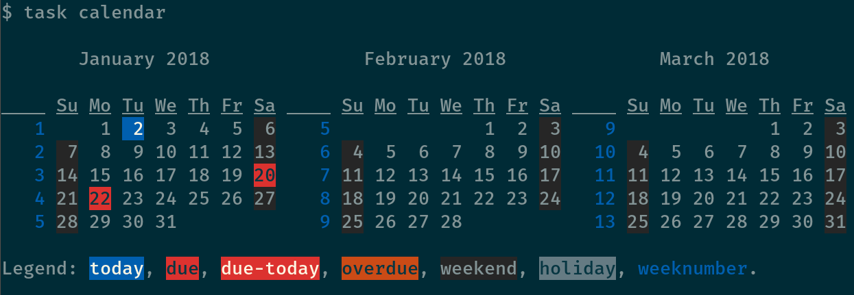 Taskwarrior Due Dates | Random Geekery