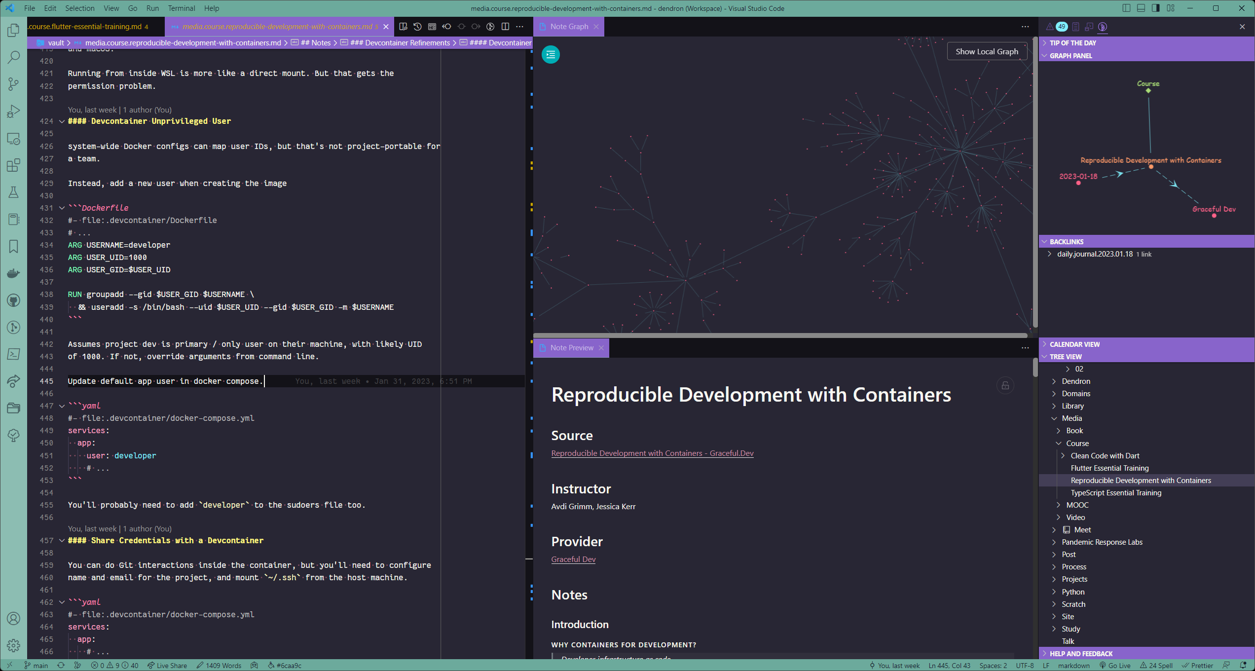 My Dendron notes from Graceful.Dev Reproducible Development with Containers
