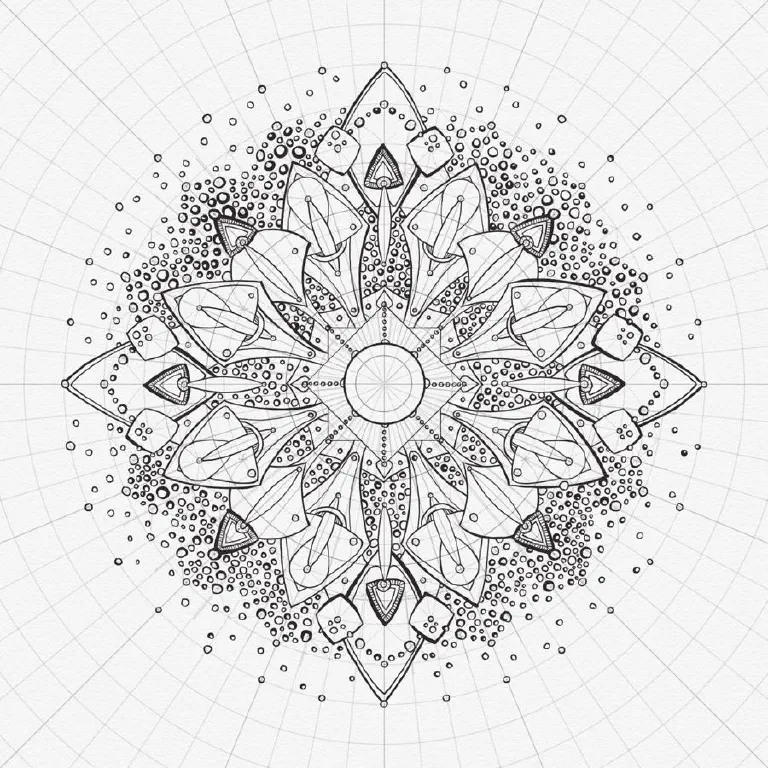 In progress radial symmetry drawing