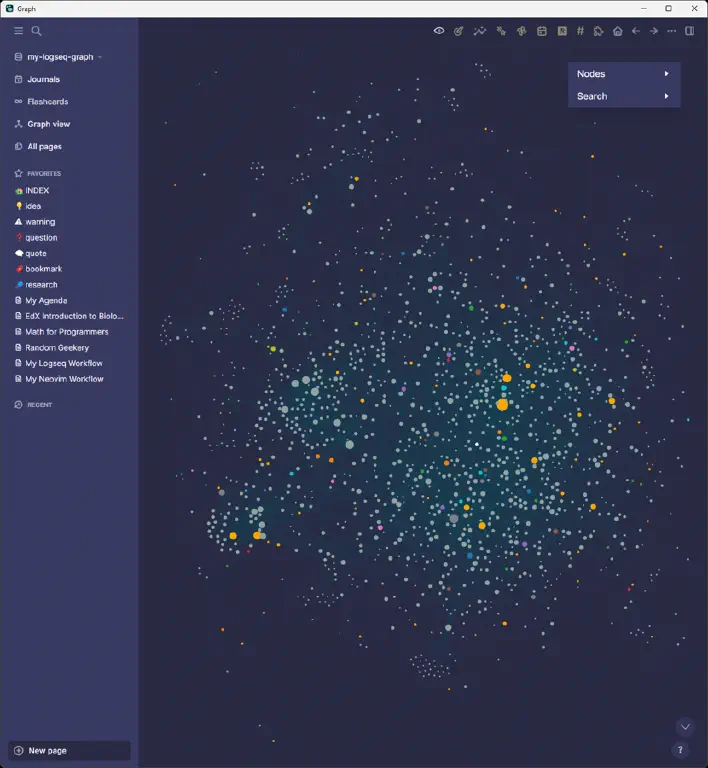 Logseq graph with 1,387 notes