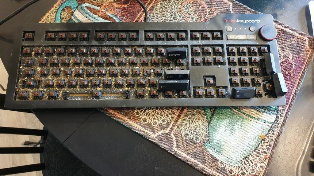 A filthy keyboard