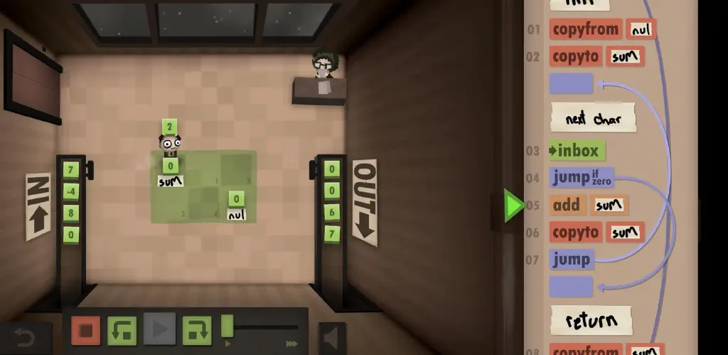 Human Resource Machine game screenshot