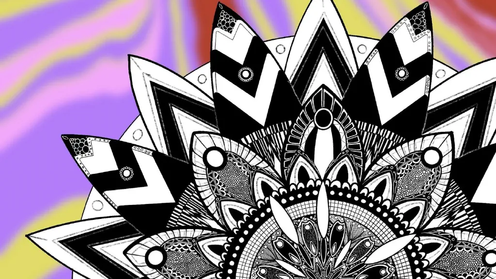Elaborate radial symmetry drawing in progress