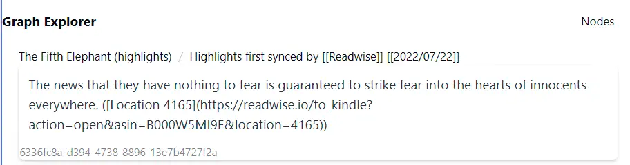 Readwise highlight from The Fifth Elephant: “The news that they have nothing to fear is guaranteed to strike fear into the hearts of innocents everywhere.”