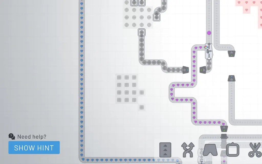 screen shot of extremely relaxed factory builder game