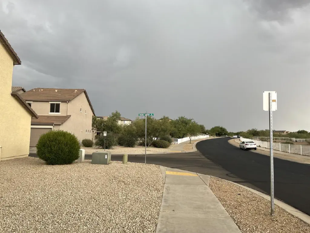 Ominously dark sheet of cloud 