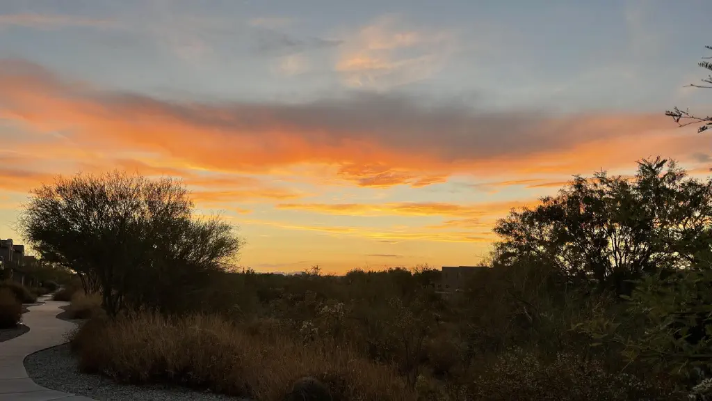 yellow and orange clouds against a blue sky backdrop
