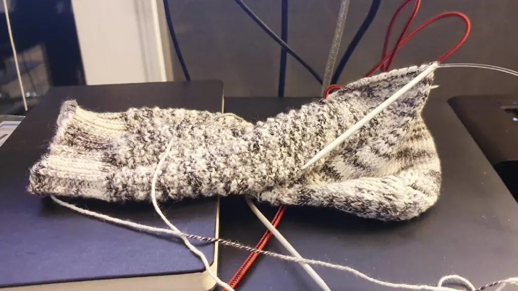 Leg and heel done, working on foot