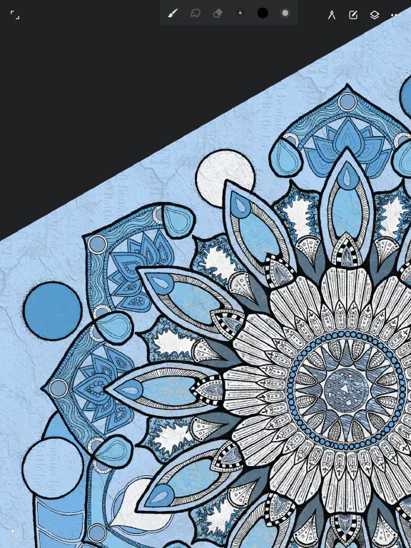 In progress, exceedingly intricate drawing