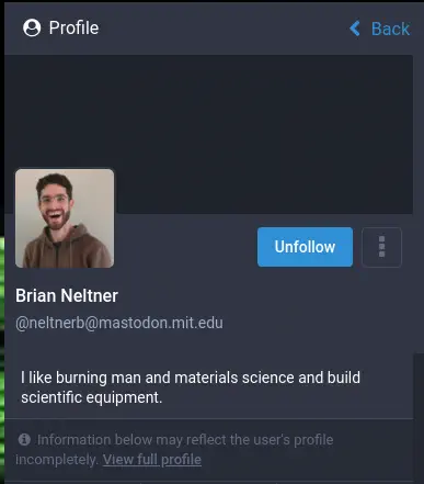 Profile column view