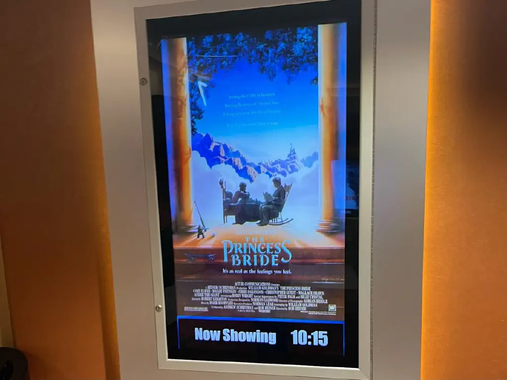 Movie poster in the theater for Princess Bride