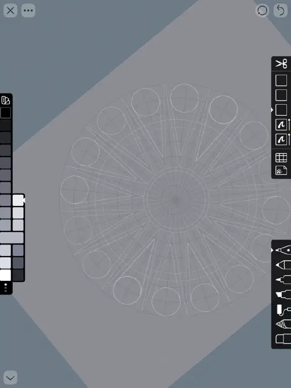 Radial symmetry drawing layout