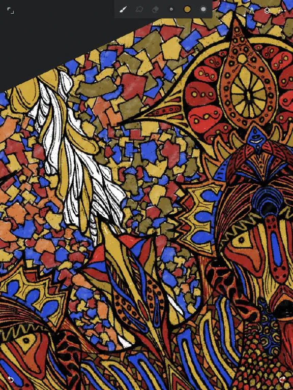 Detail of colorful drawin