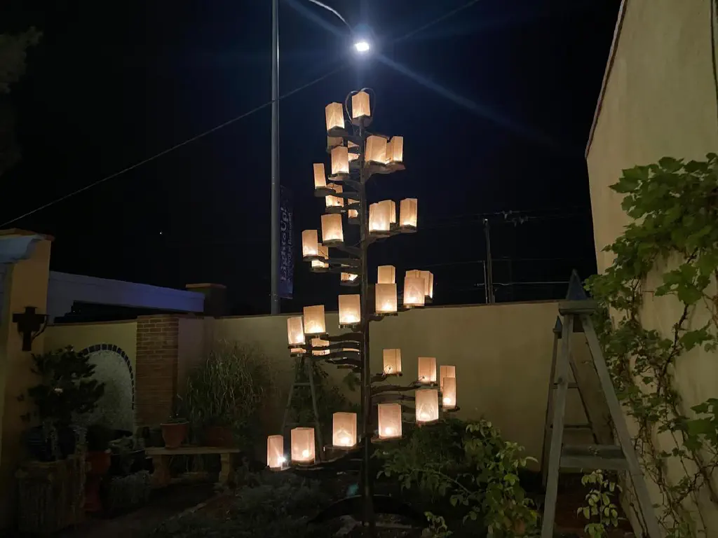 Seasonally appropriate sculpture from Tucson Botanical Gardens