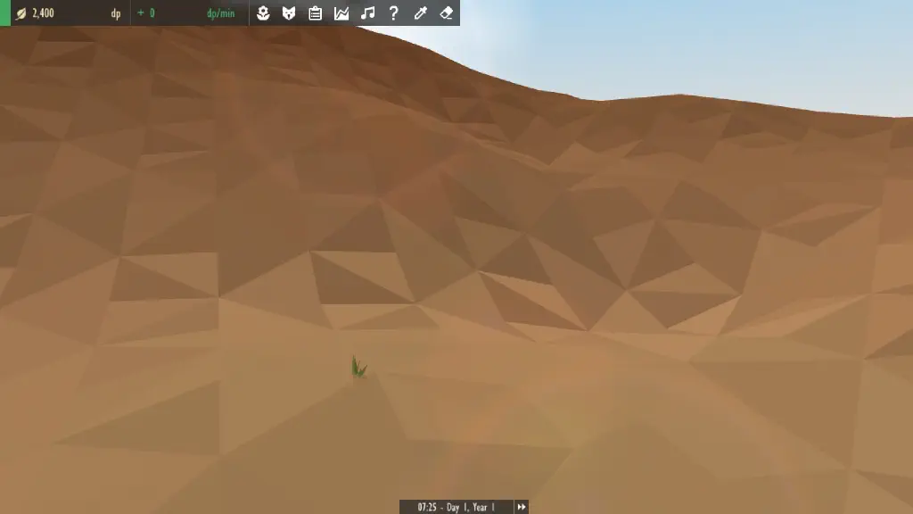 a polygonal tuft of grass on a polygonal hill
