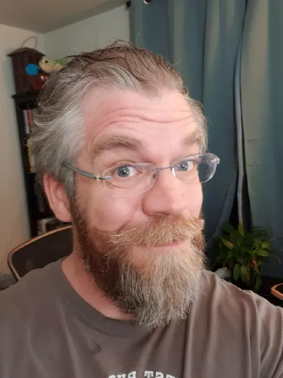 2019: beardy with smirk