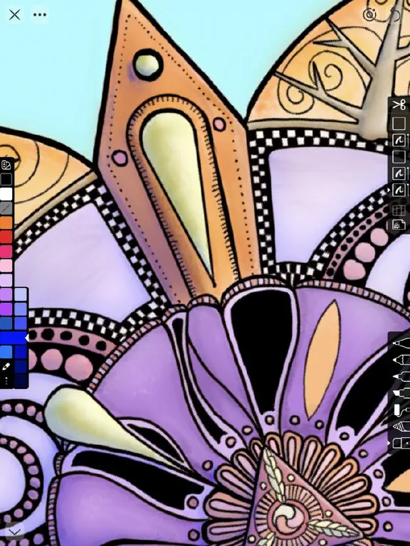 Screenshot of drawing in Linea Sketch