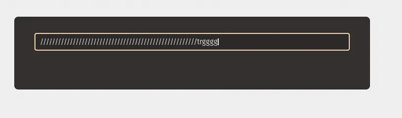 Gnome desktop search dialog with nonsense characters entered