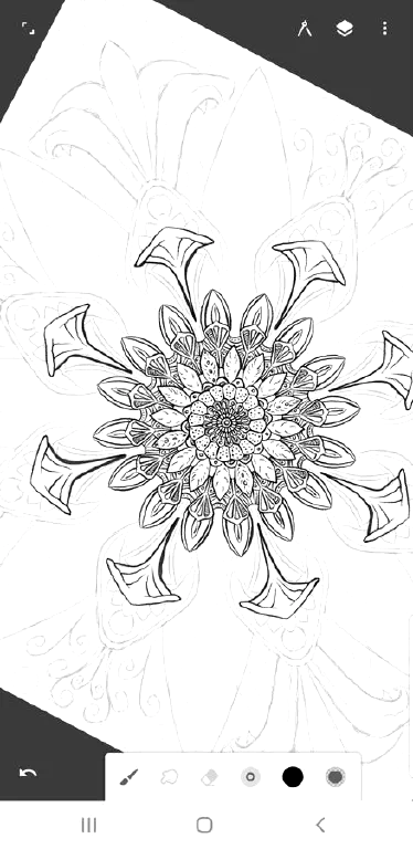 Screenshot of drawing on Note 9