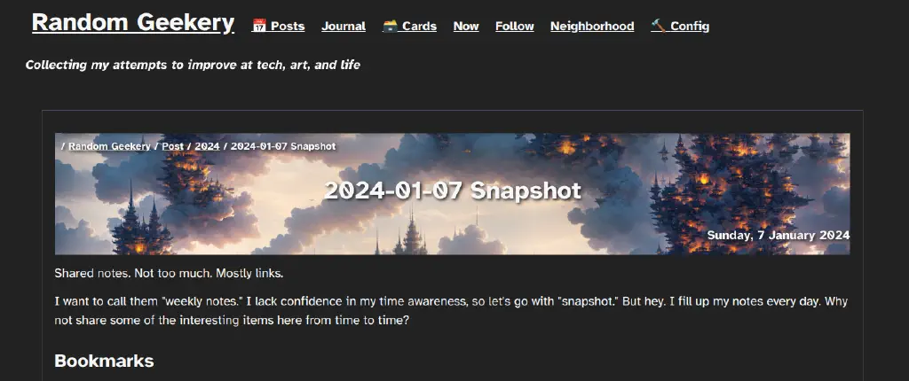 blog post with fantasy cloud city image as backdrop for post header