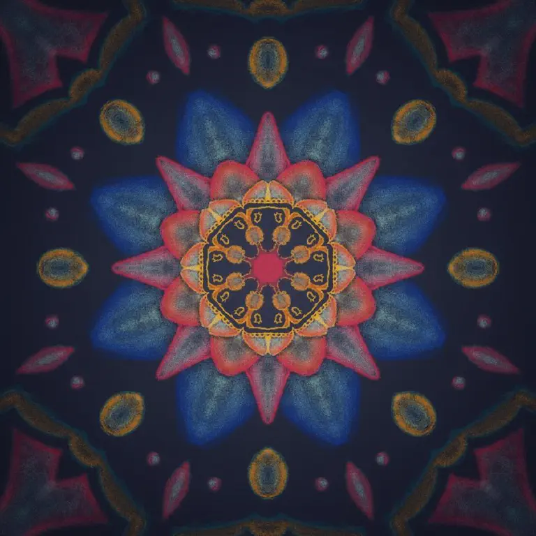 Colorful mandala symmetry image