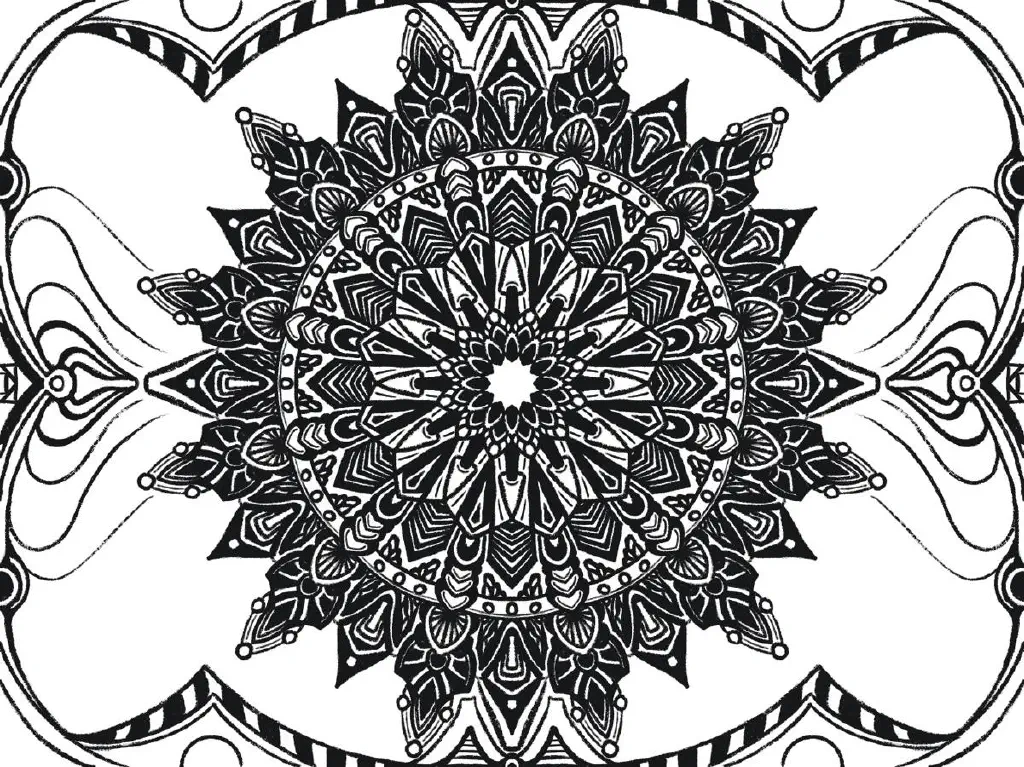 Radial symmetry drawing with rectangular border