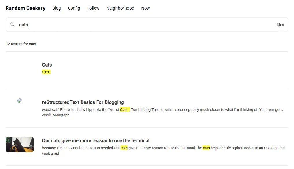 Internet search exists so you can find cats.
