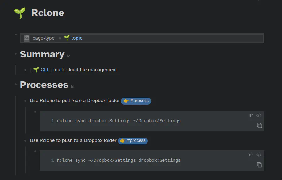 a bullet point is a note given the right tag