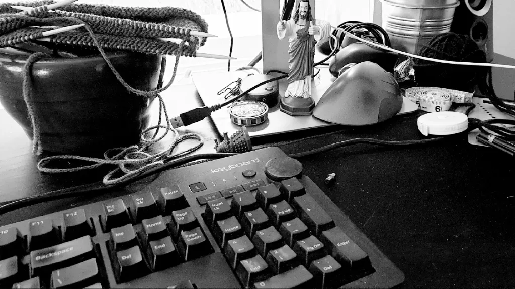 also, it is time to vacuum my desk again