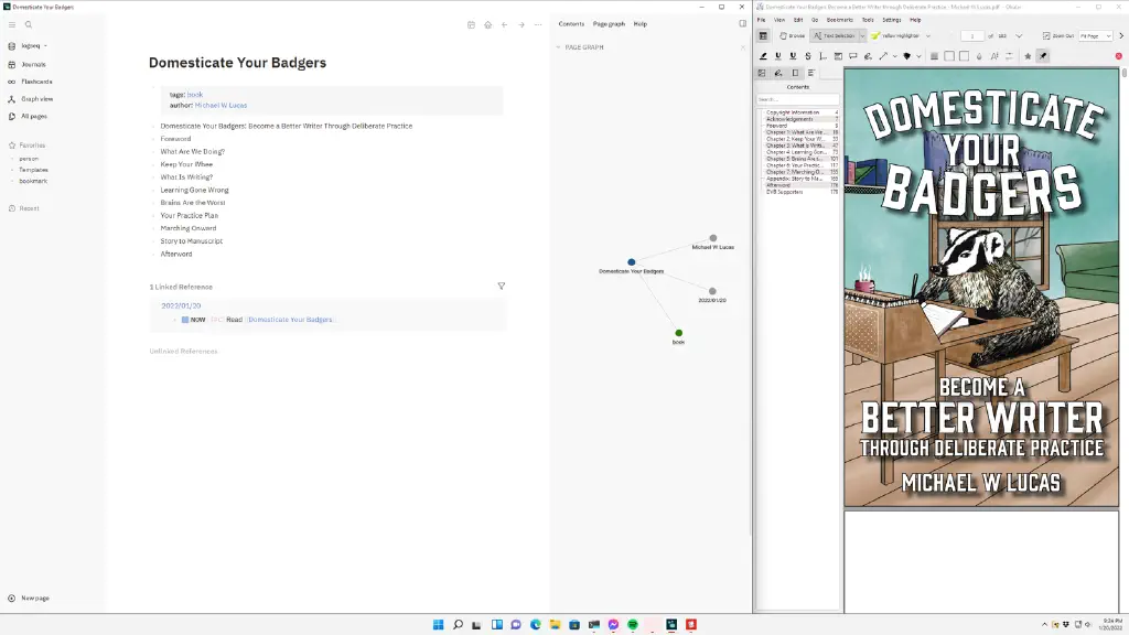 study mode with Okular and Logseq