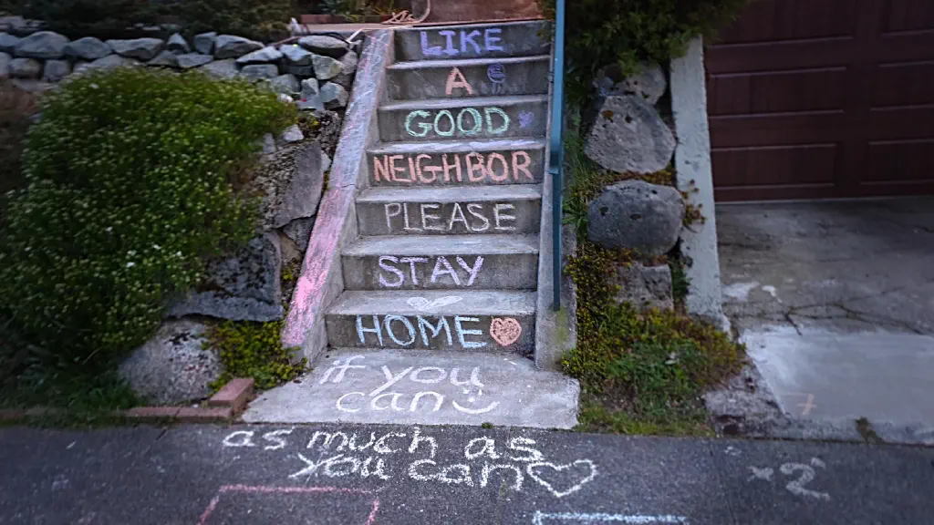 chalk on steps