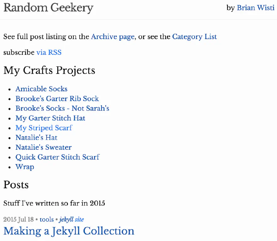 Listing every project