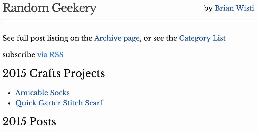 Just the newest projects please