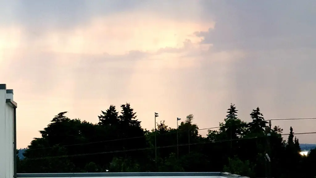 Clouds with visible rainfall