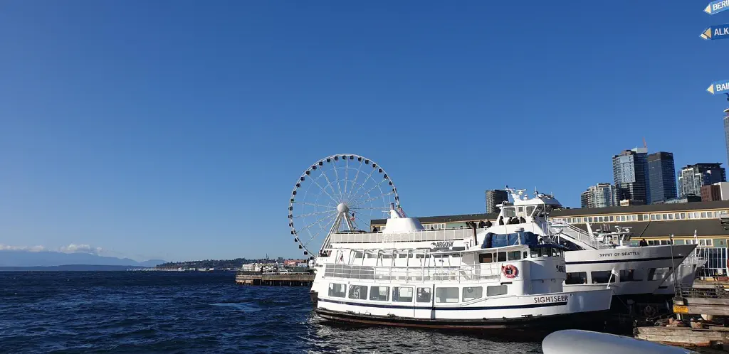 Argosy tour boat in foreground, Great Wheel in the background