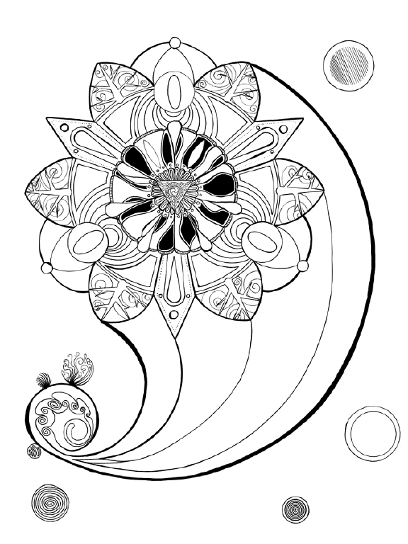 Symmetric line drawing in progress