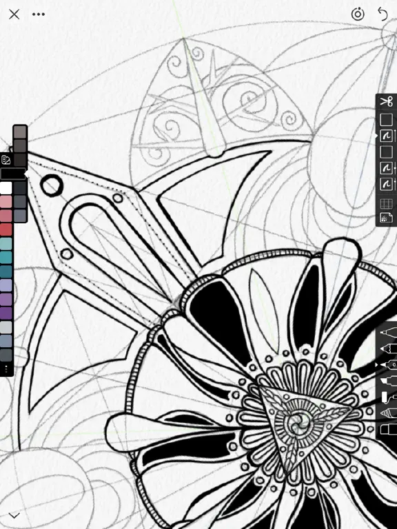 Screenshot of drawing in Linea app