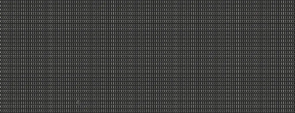 screenshot of text buffer entirely filled with the letter “j”