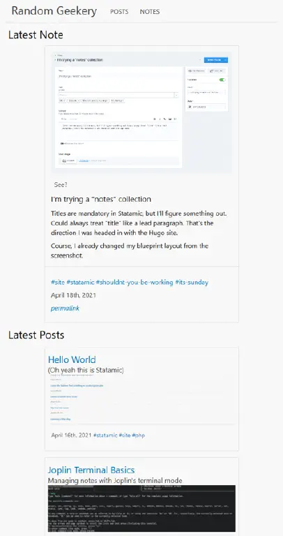 Screenshot of statamic experiment adding &ldquo;latest note&rdquo; to earlier screenshots.