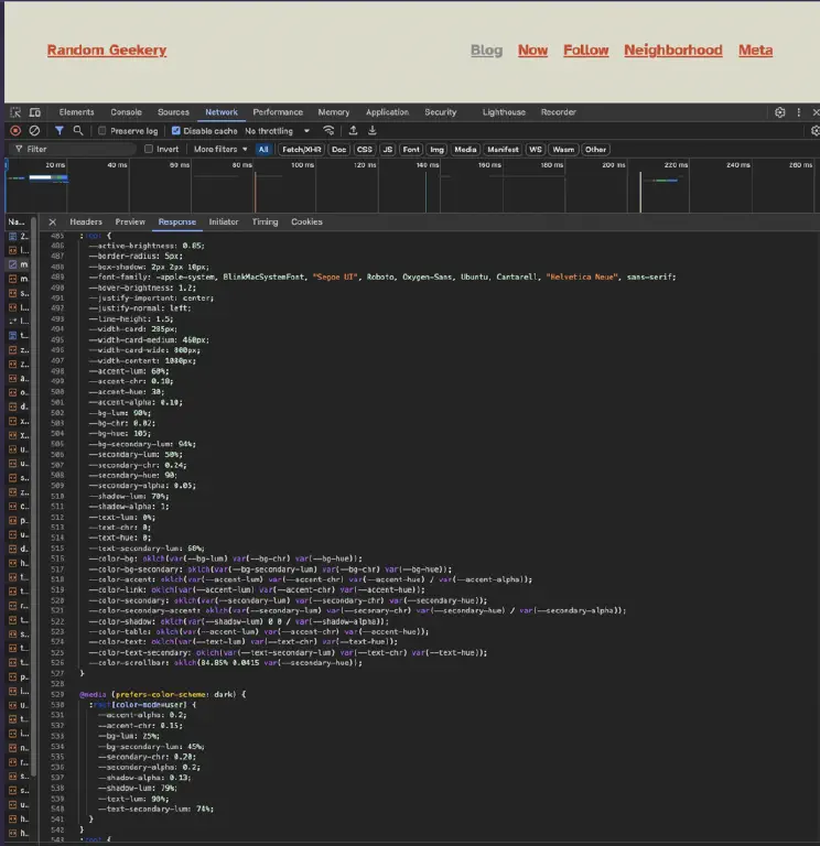 a whole lot of CSS variables
