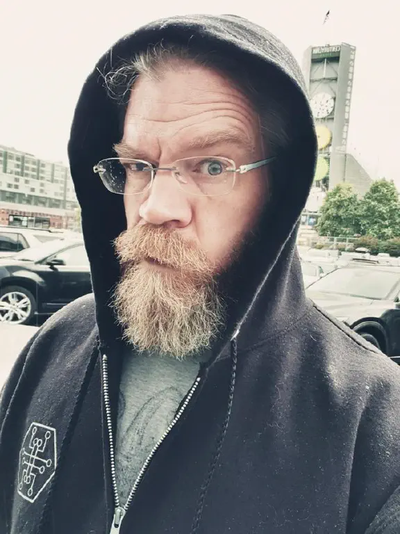 Wet selfie in hoodie