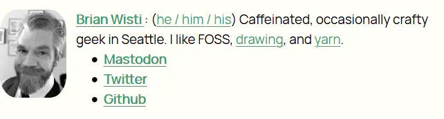 some styling distinguishes identity links from details